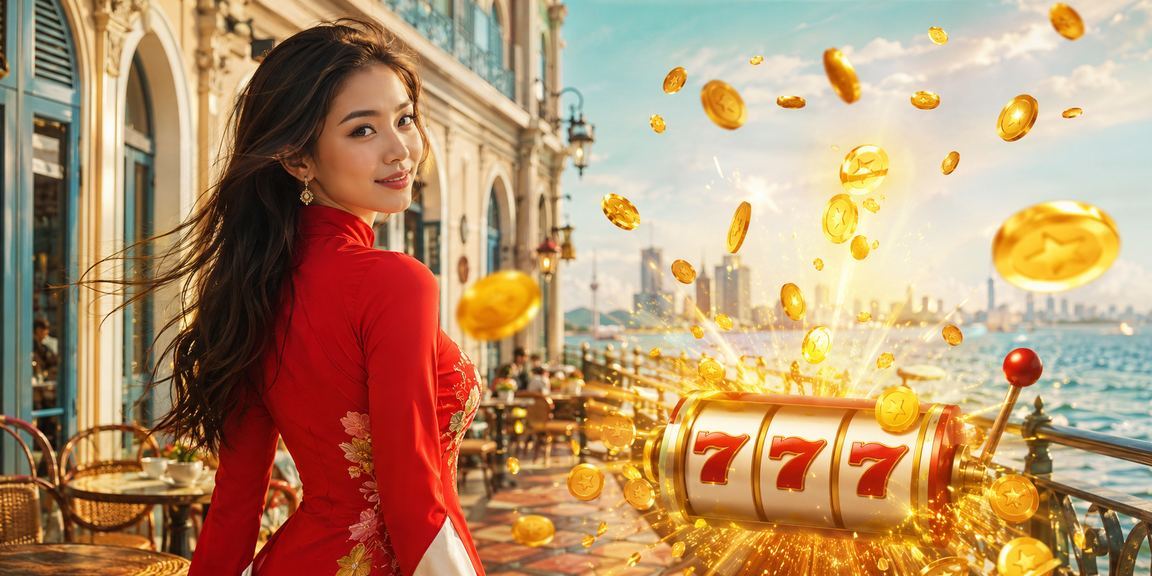 Người chơi slot game tại TP. Hồ Chí Minh trong bộ áo dài truyền thống