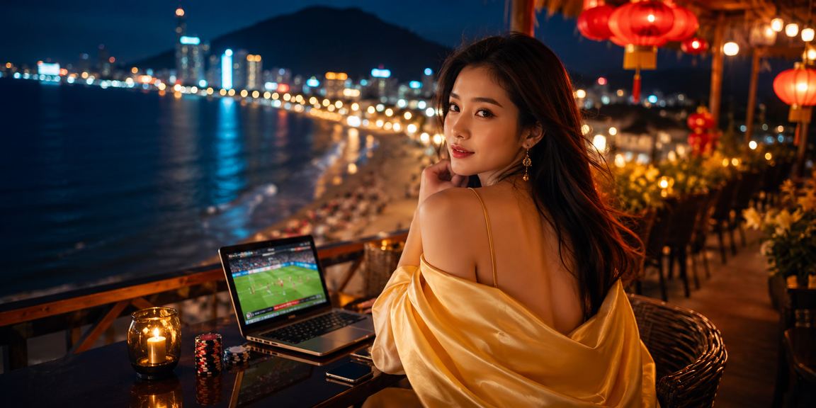 Cảnh chợ đêm sòng bài Vũng Tàu với ánh đèn rực rỡ